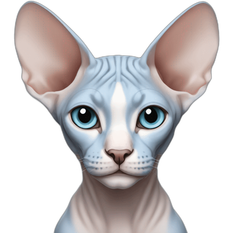 Sphynx blue eyes emoji