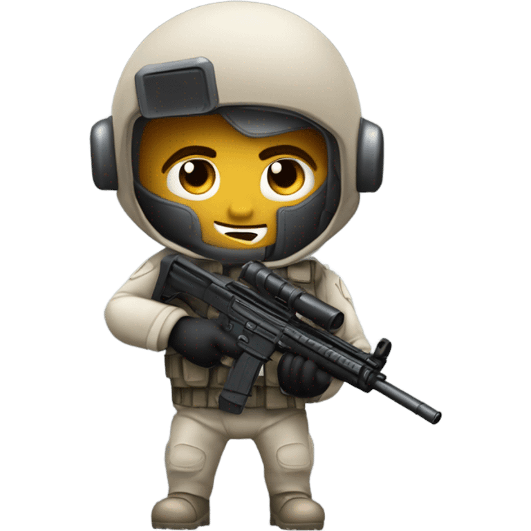 Martian secret service mercenary aiming rifle emoji