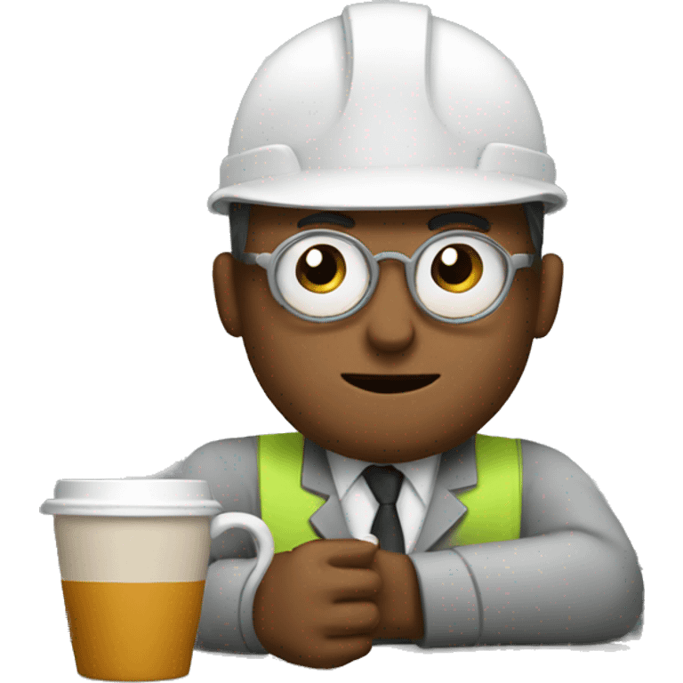 engineer drinking morning coffe emoji