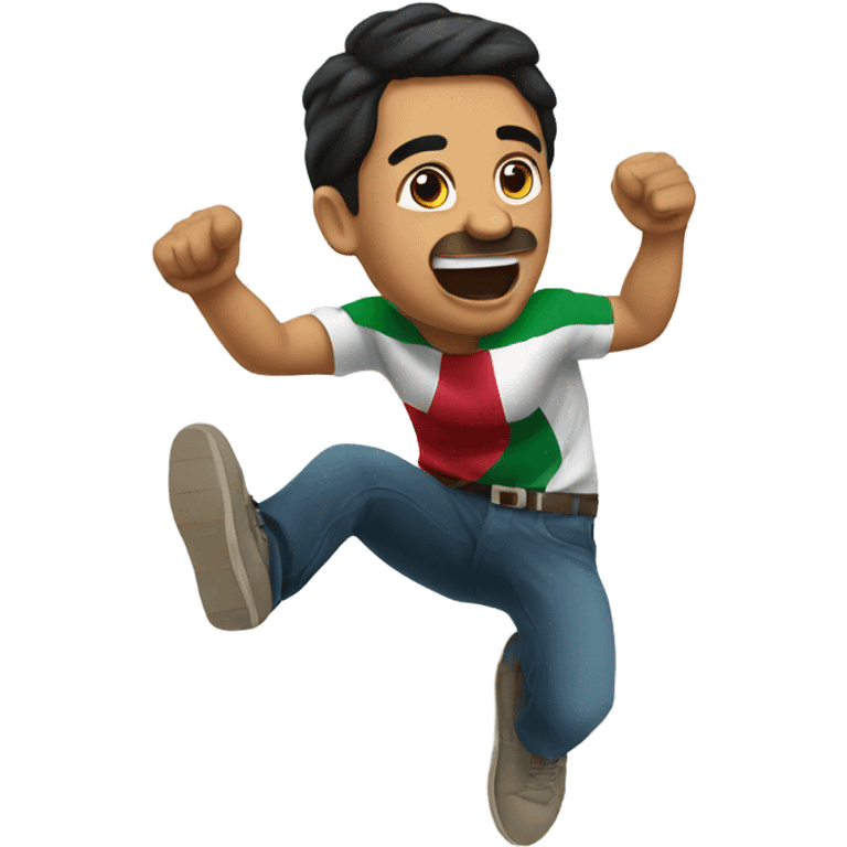 Mexican man jumping wall emoji