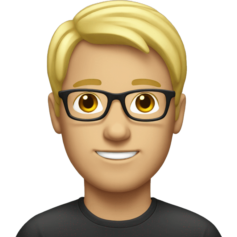 Guy with blonde hair and  glasses emoji