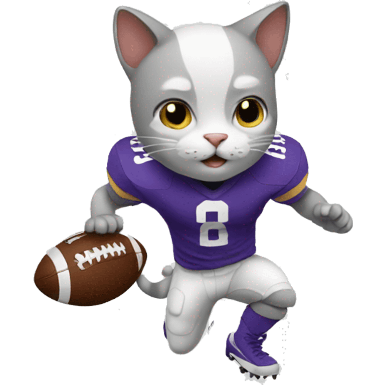 Cat playing football emoji