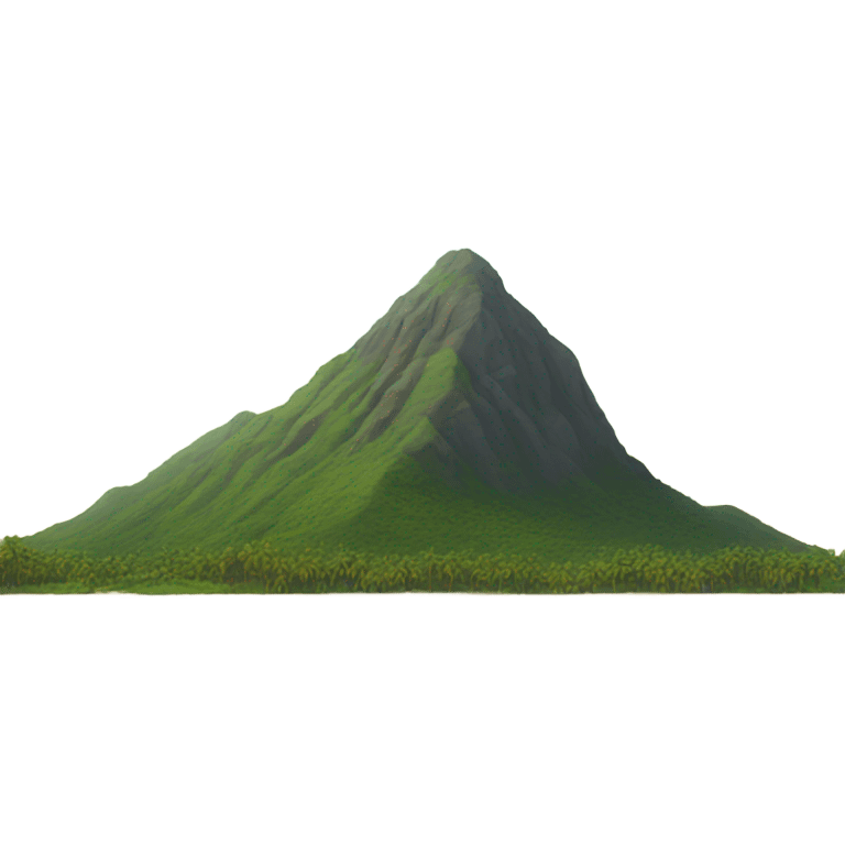 Mountain next to a beach emoji