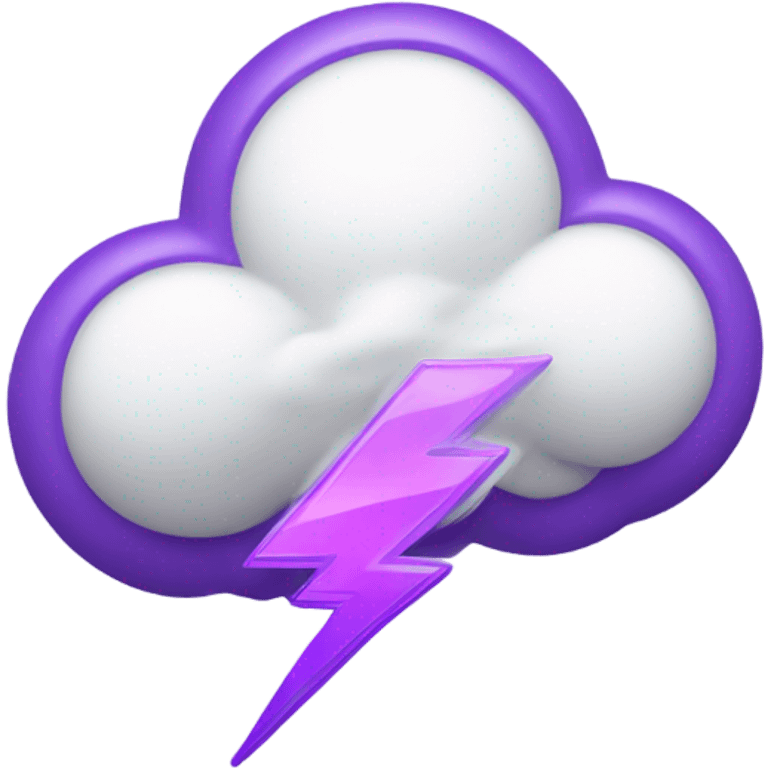 CLOUD WITH PURPLE LIGHTNING BOLT  emoji