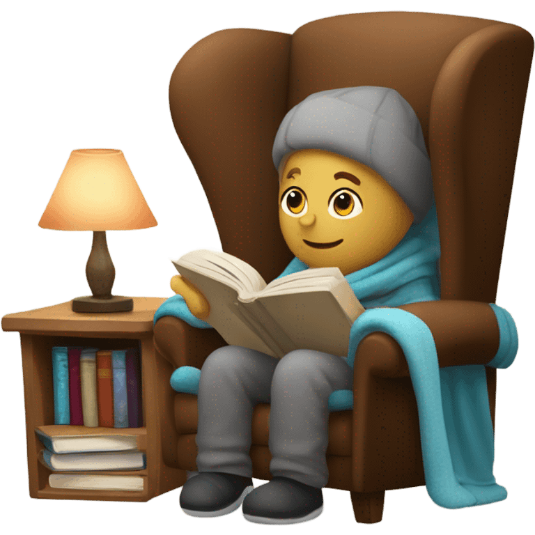 Library reading books cozy emoji