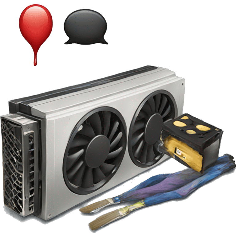 graphics card and painting emoji