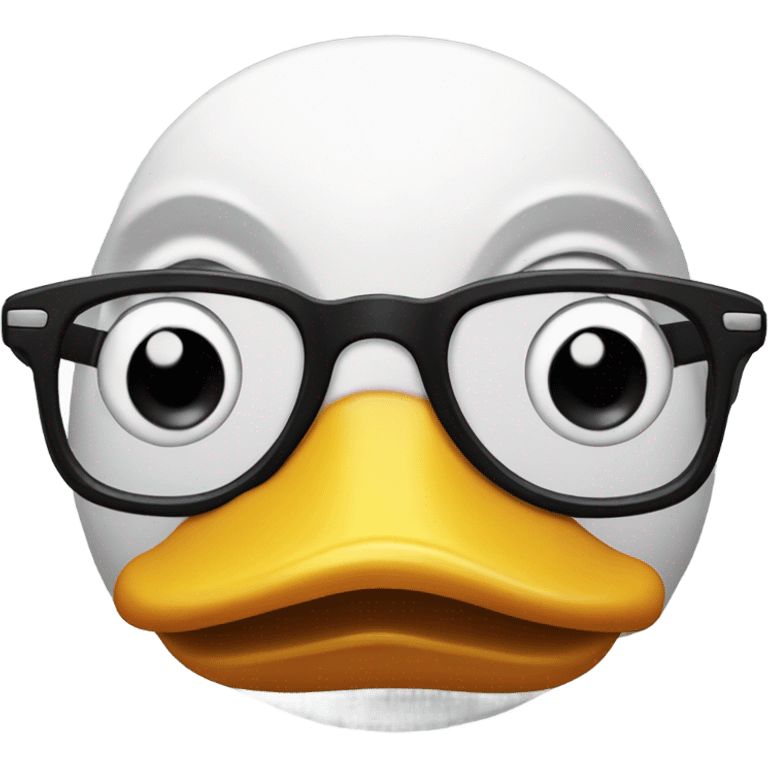 Duck head with glasses emoji