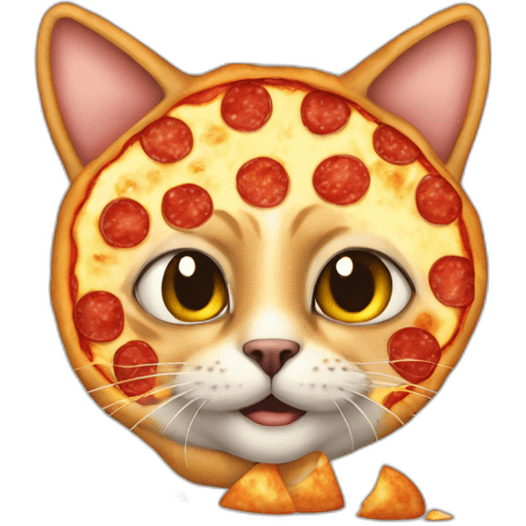 Pizza cara de gato emoji