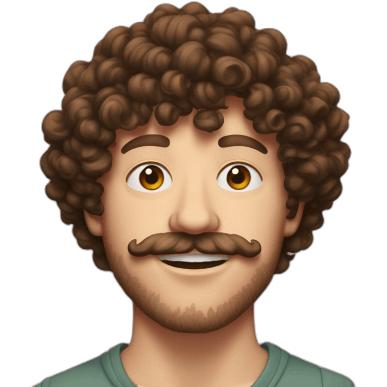 jack harlow con una gran barba y bigote, imagen realista  emoji