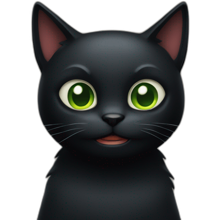 evil genius black cat emoji