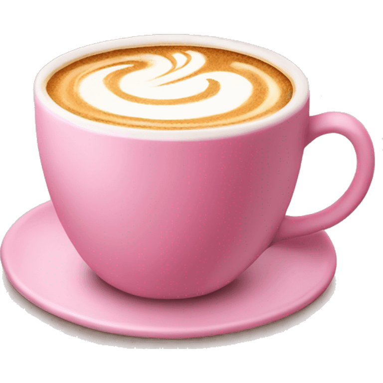 Pink latte art coffee  emoji