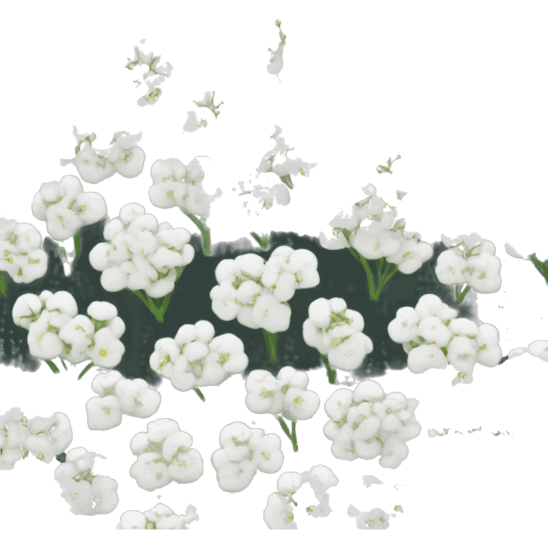 White Baby’s Breath bouquet  emoji