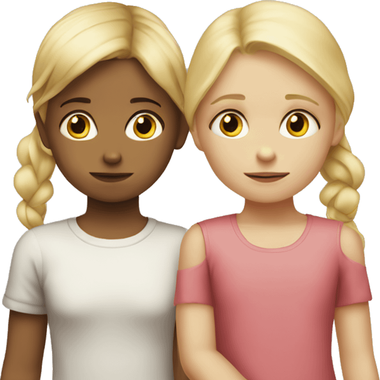 blonde child does not give a toy to another sad blonde child emoji