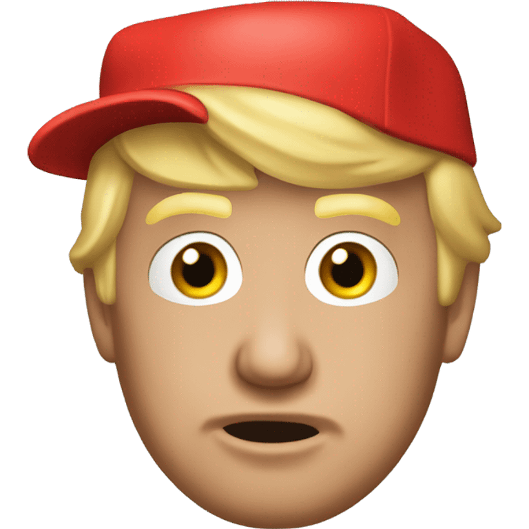 Donald trump emoji with a red cap  emoji