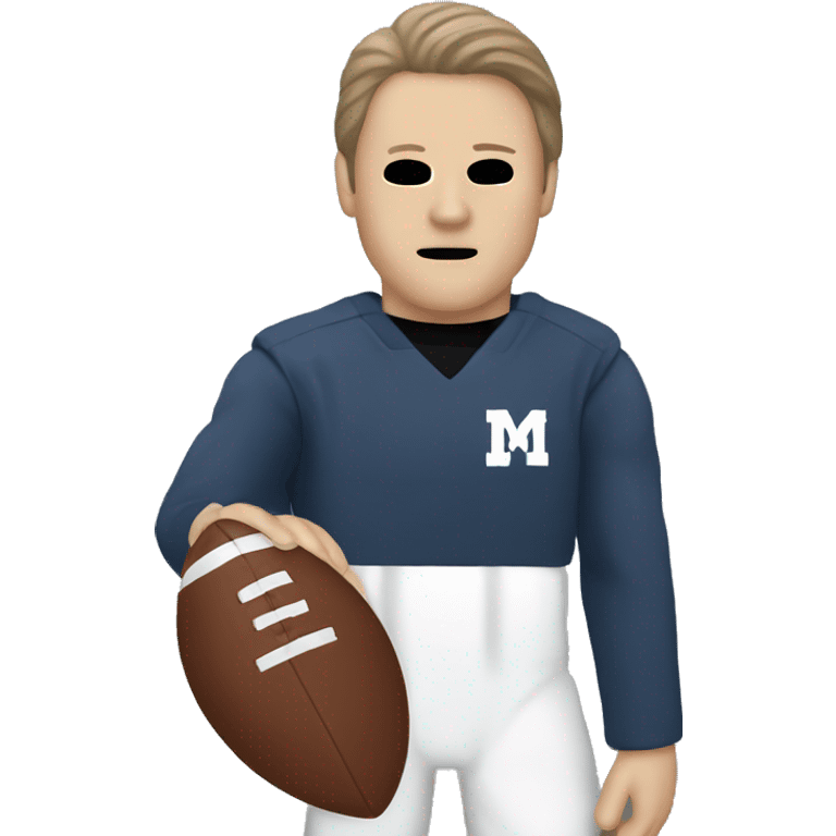 Michael Myers holding a football emoji