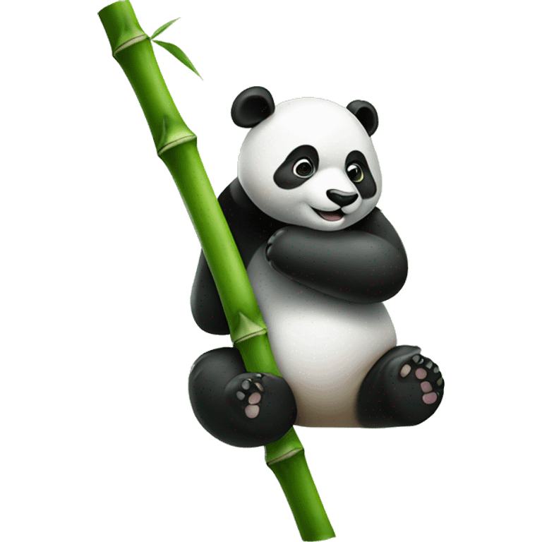 Panda on bamboo emoji