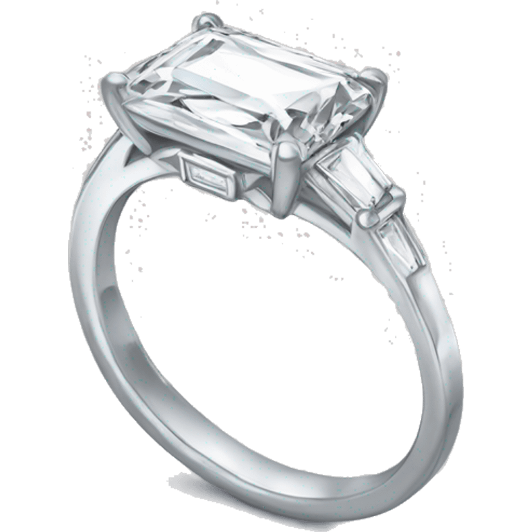 rectangle diamond engagement ring emoji