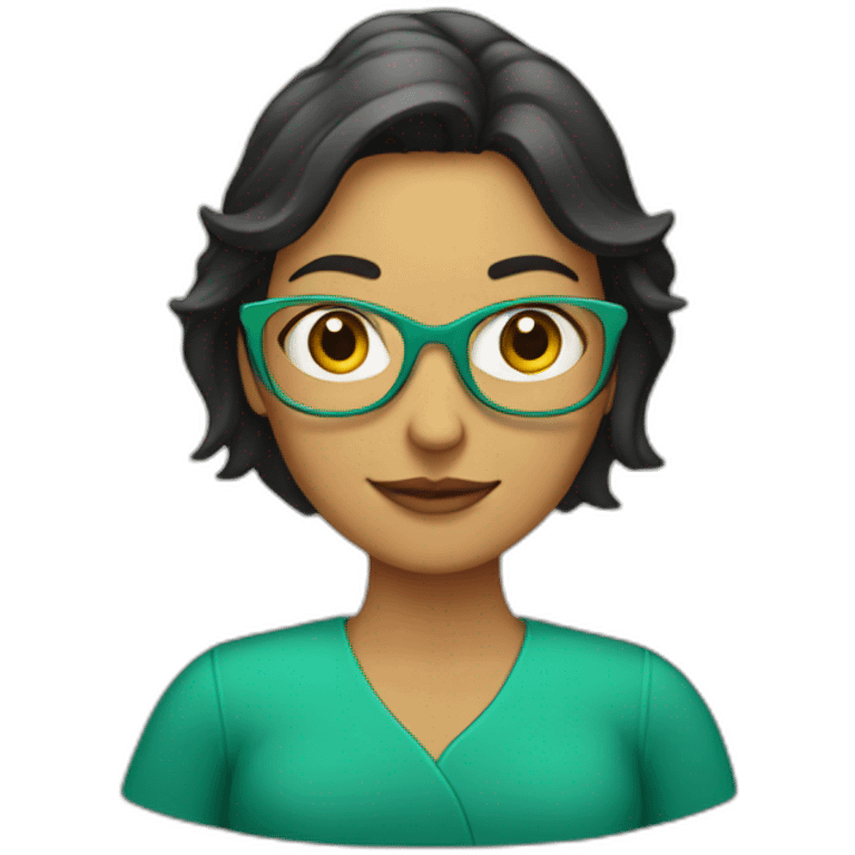 mujer con libro emoji