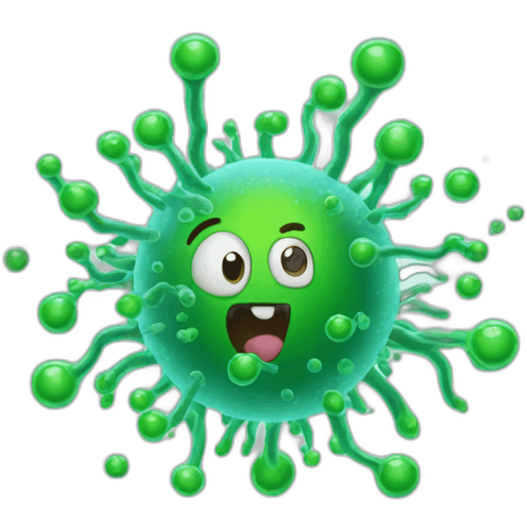 a bacteria escaping from a laboratory emoji