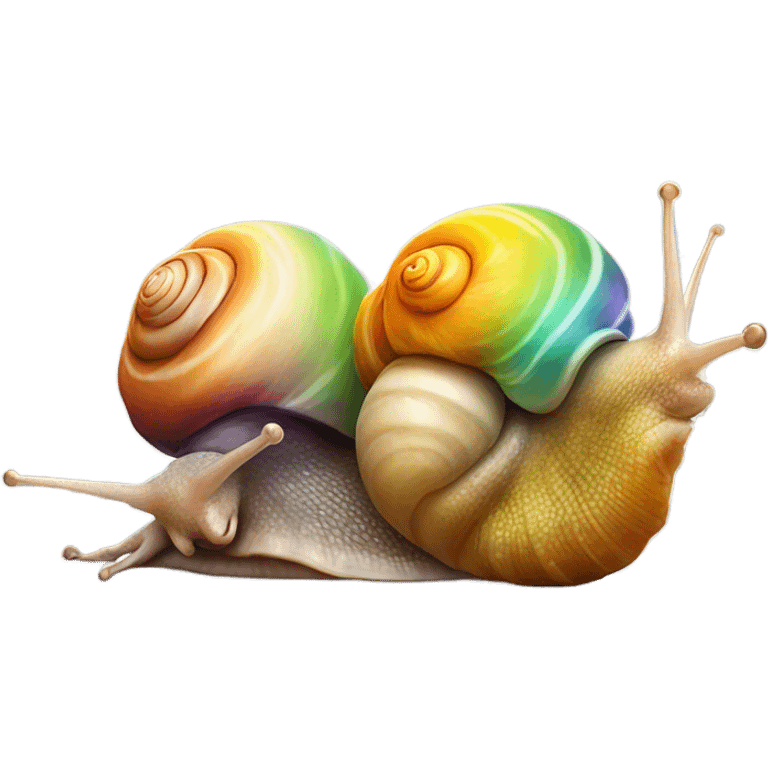 Two snails that are best friends  emoji