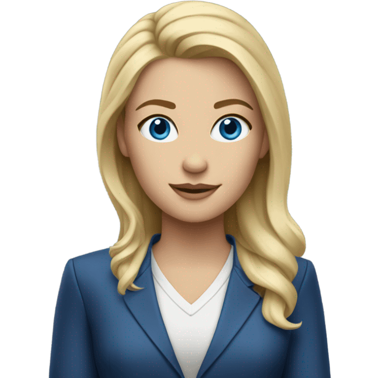 blonde hair blue eyed lady sport caster emoji