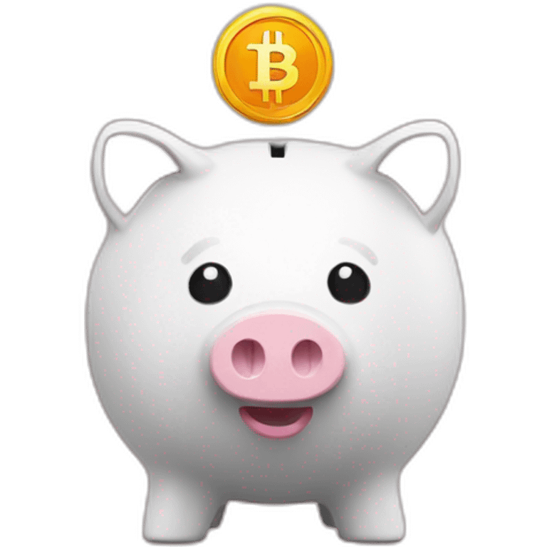 Piggybank with bitcoin emoji