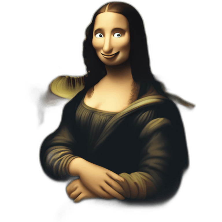 mona lisa painting emoji