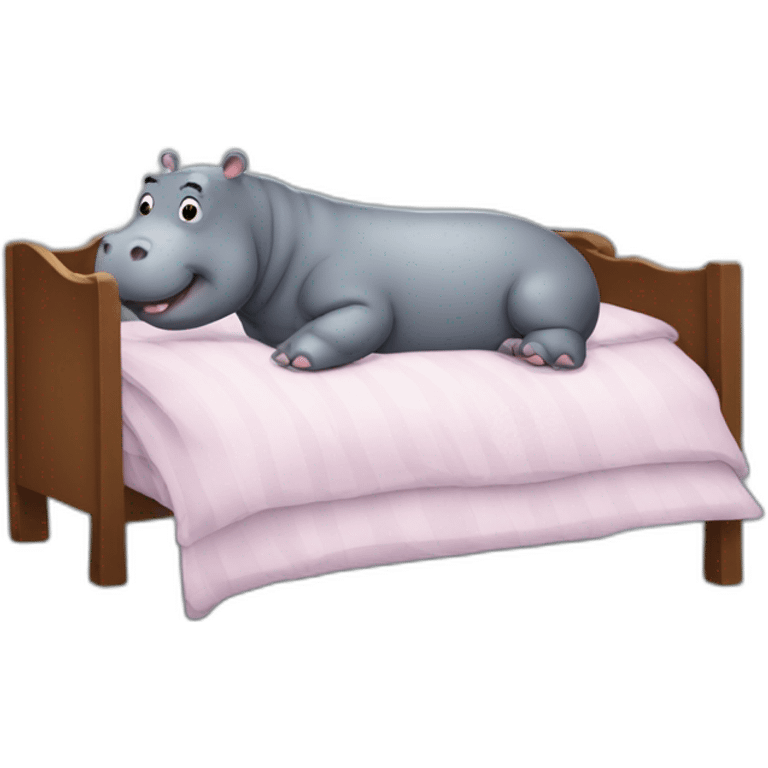 Hippo going to bed emoji