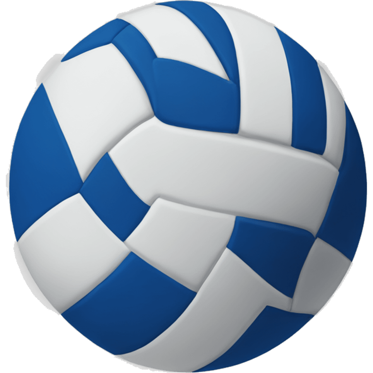 Blue and white stripes volleyball emoji