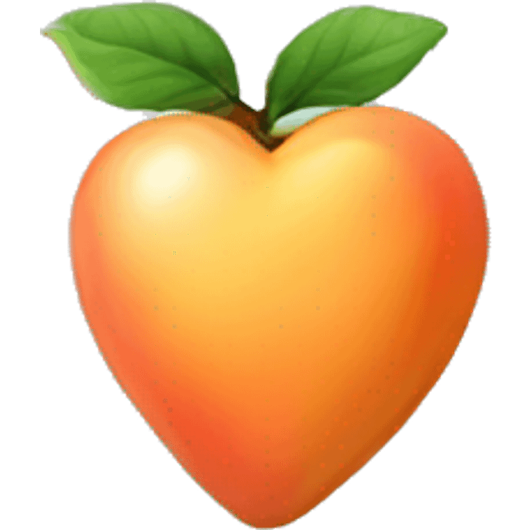 Peach color heart  emoji