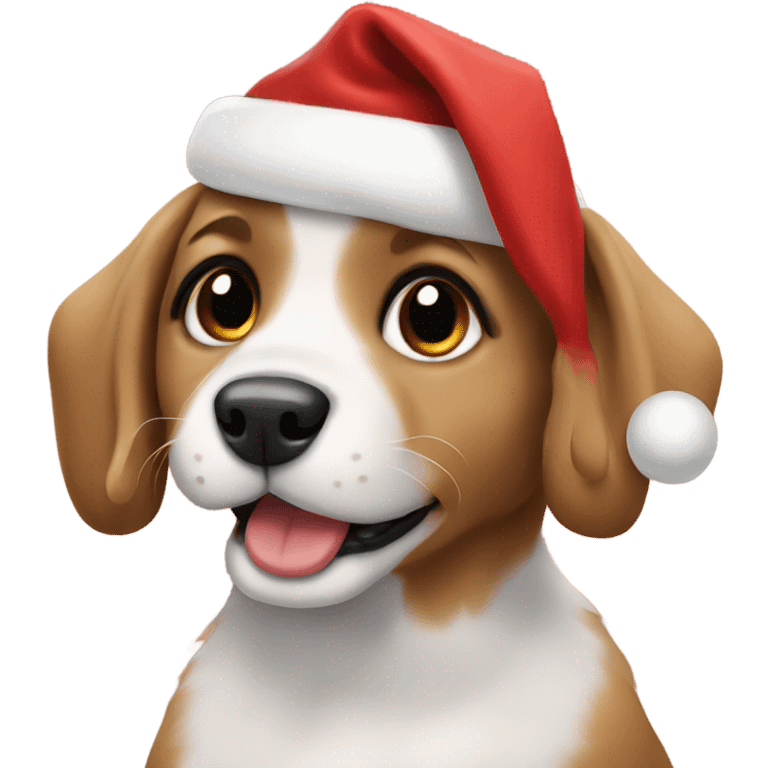 Christmas puppy emoji