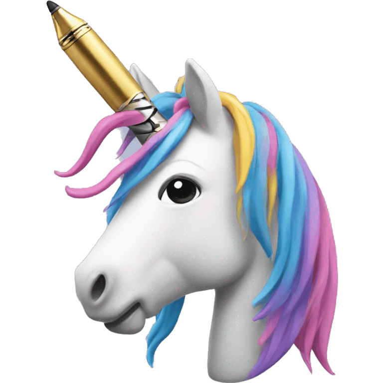 Pen with a unicorn emoji