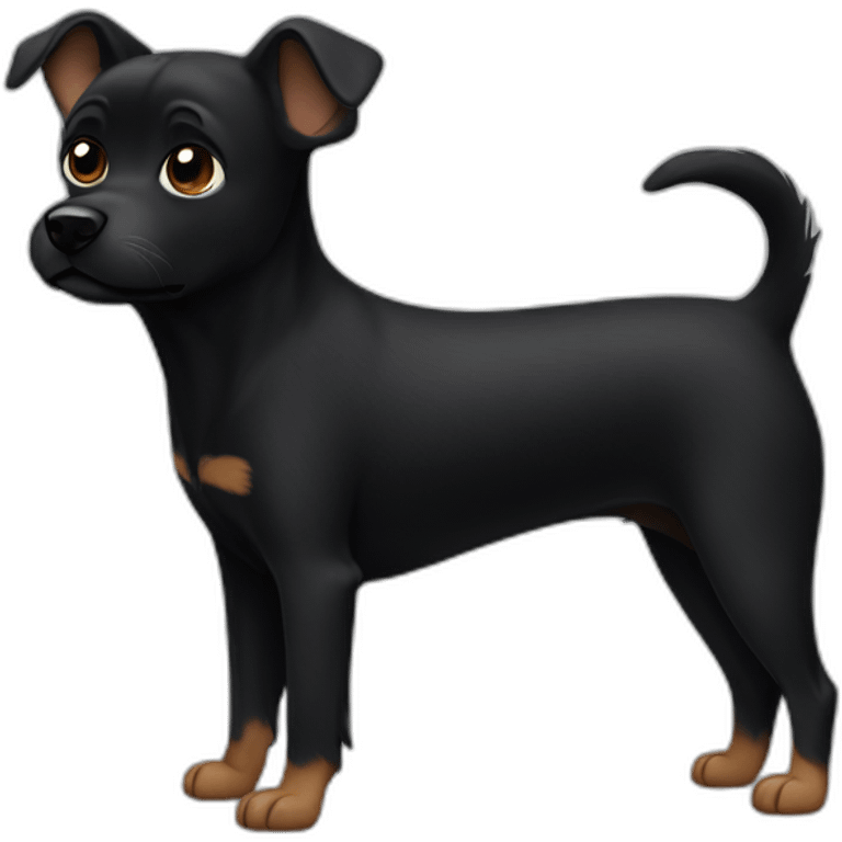 small black dog emoji