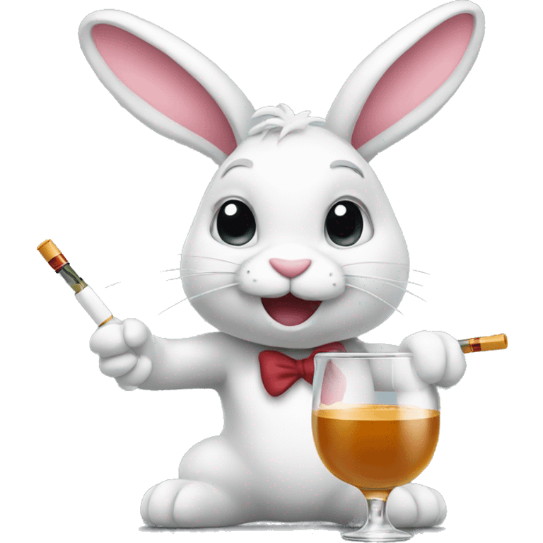 Bunny taking a shot  emoji