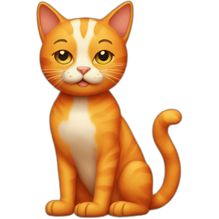 Sick orange cat  emoji