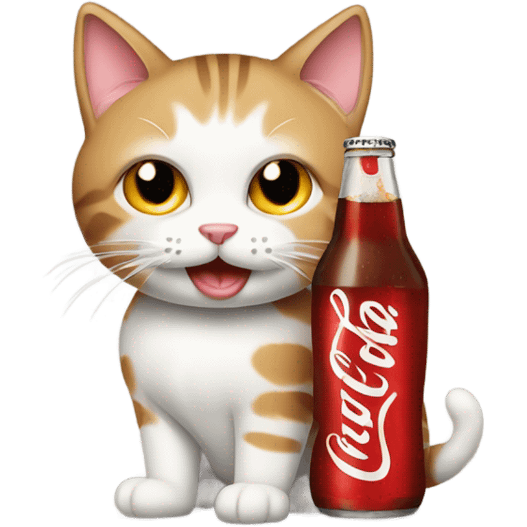 Cat with cola emoji