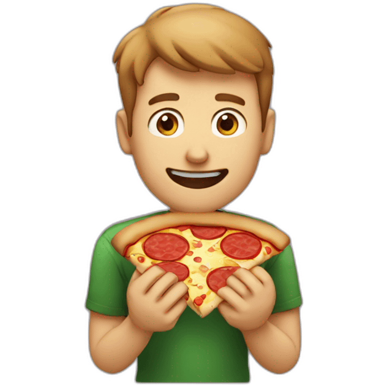 man eatting pizza emoji