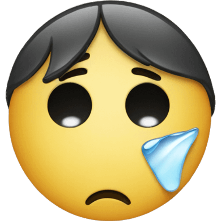 Sad emoji with a tear drop emoji