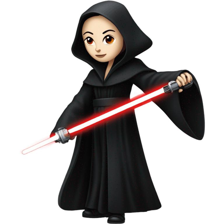 Jedi teen Morticia Addams flying a red Zephyr-J  emoji