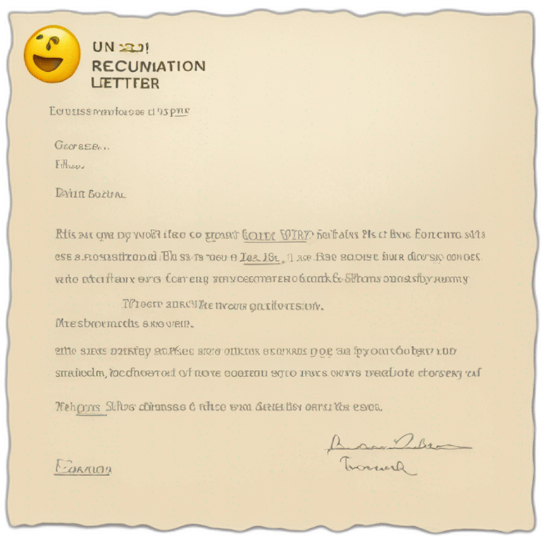 recommendation letter emoji