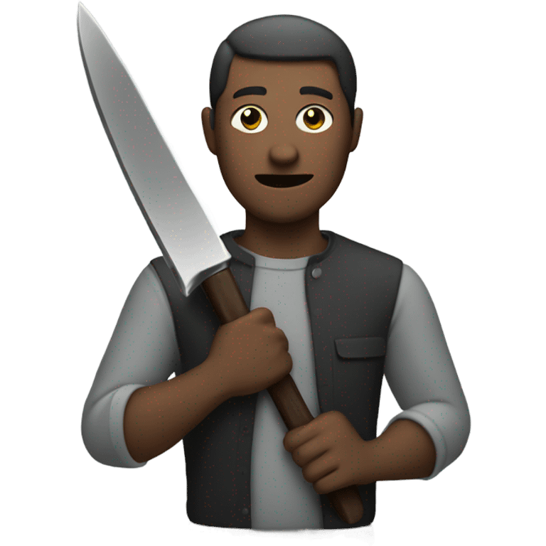 Man holding knife emoji