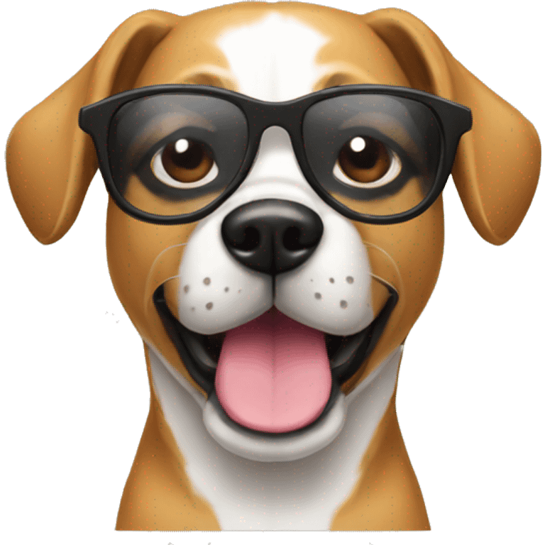 Perro con gafas emoji