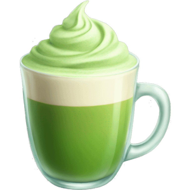 Glass of matcha latte emoji