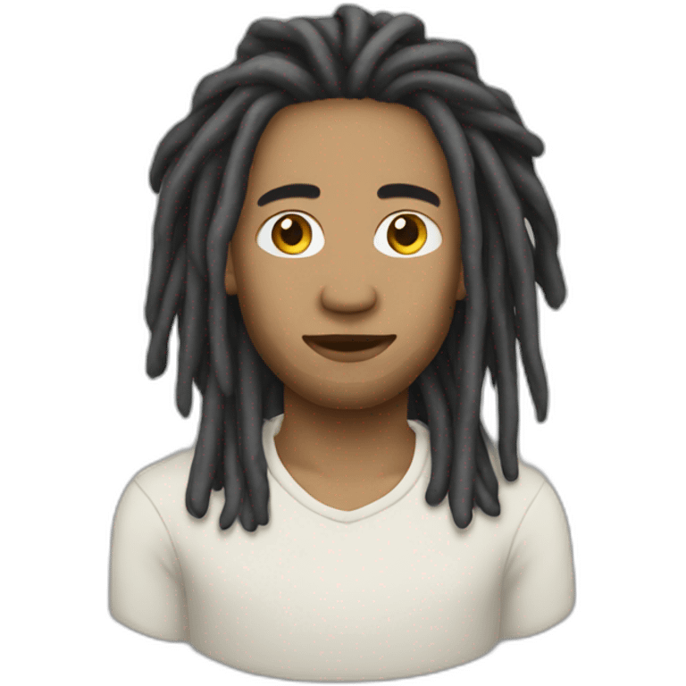 Light skin man dreadlock emoji