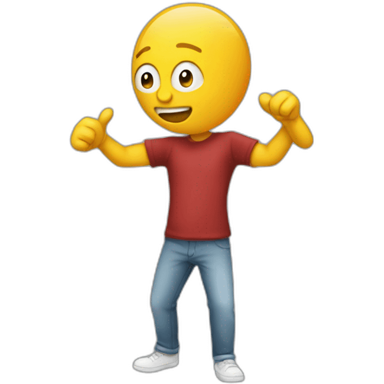 Une personne faisant un dab emoji