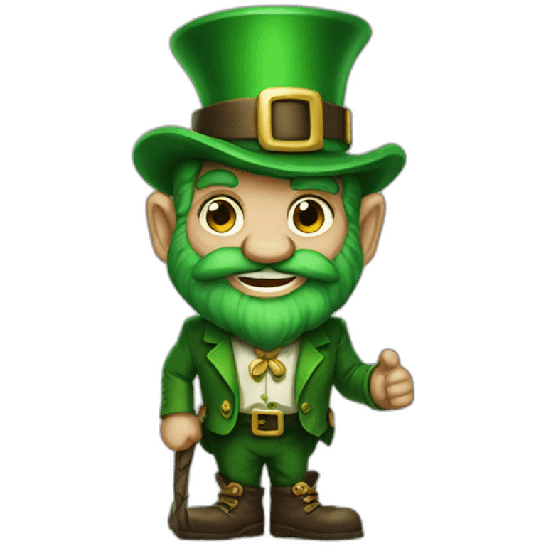 extremely powerful leprechaun emoji