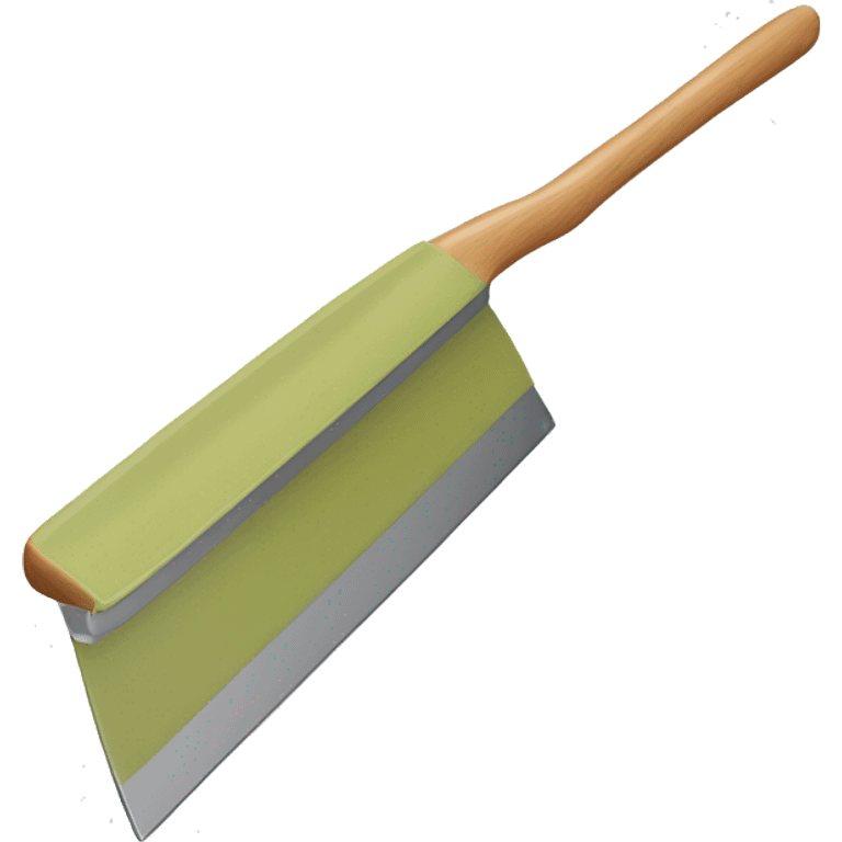 squeegee with long wooden handle emoji