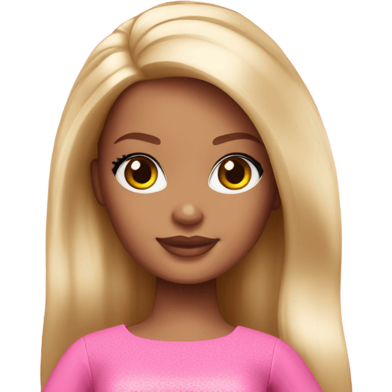 Light skin Barbie in pink emoji