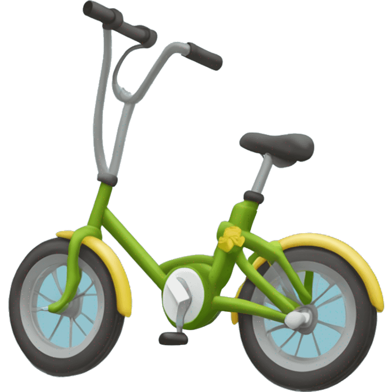 Aligator pe bicicletă mâncând înghețată  emoji