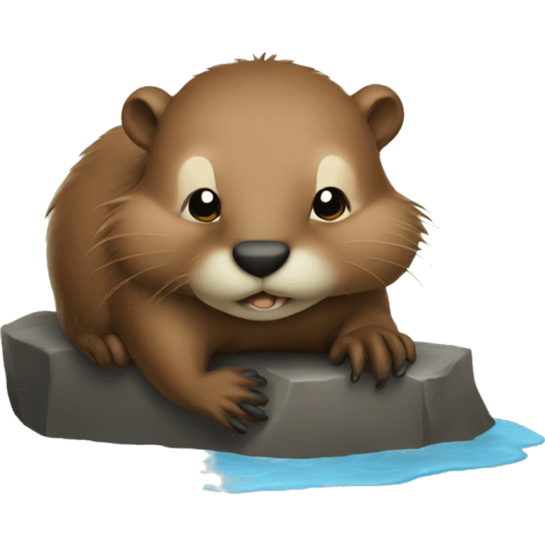 Beaver chilling emoji